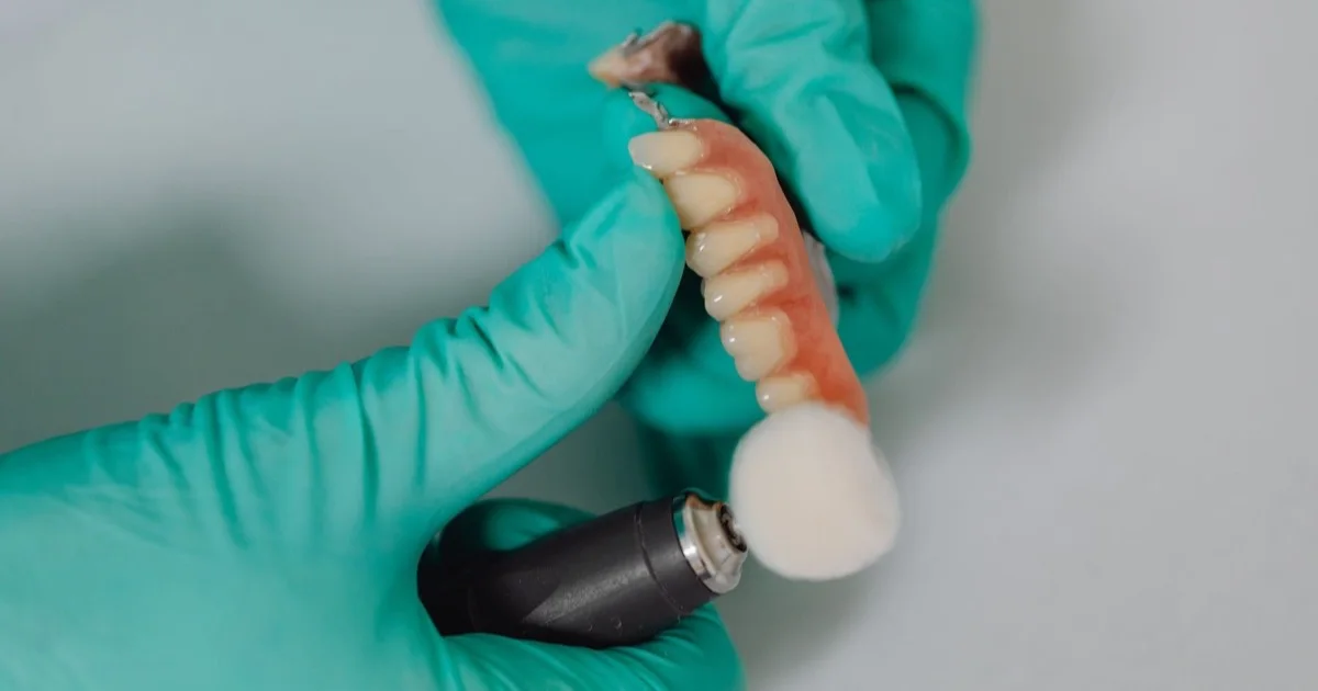 Dentist preparing dental implants